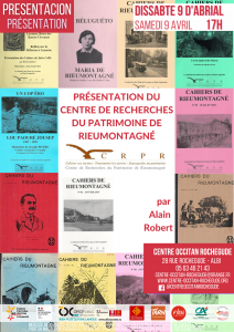 Read more about the article Presentacion del Centre de Recherches du Patrimoine de Rieumontagné