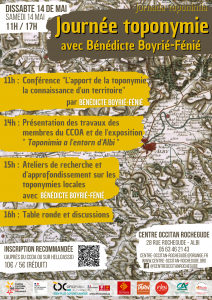 Read more about the article Journée toponymie amb Bénédicte Boyrie-Fénié